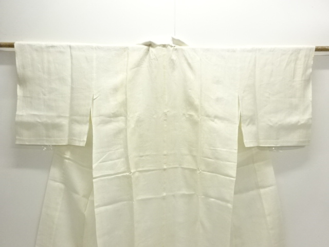  アンティーク　本麻すかし織流水に花模様長襦袢